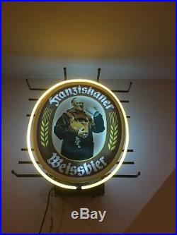 100% Working And Original Vintage Franziskaner Weissbier Neon Beer Sign Mancave