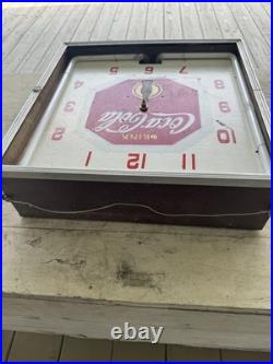 15 Vintage Coca Cola Neon Clock Advertising Sign Lackner 1940s