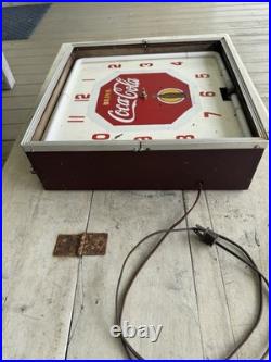 15 Vintage Coca Cola Neon Clock Advertising Sign Lackner 1940s