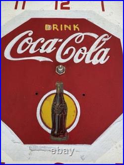 15 Vintage Coca Cola Neon Clock Advertising Sign Lackner 1940s