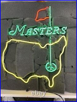 15x19 Masters Tournament Golf Neon Light Sign Vintage Style Garage Bar Glass