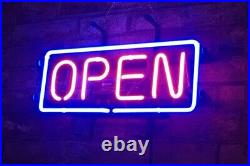 16x8 Red OPEN Neon Light Wall Pub Neon Sign Artwork Gift Custom Vintage Style