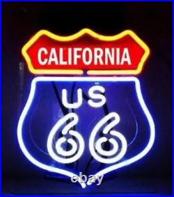 17 California US 66 Neon Sign Shop Vintage Style Glass Free Expedited Shipping