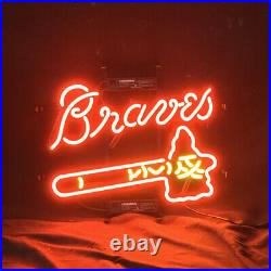 17 Red Brave Neon Sign Light Man Cave Gift Room Decor Vintage Style Glass Lamp