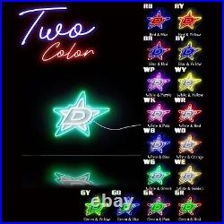 17x14 Dallas Stars Flex LED Neon Sign Party Gift Club Vintage Bar Poster Décor
