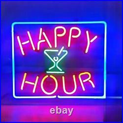 17x14 Happy Hour Bar Custom Pub Artwork Vintage Boutique Neon Sign Light Decor 17x14 Happy Hour Bar Custom Pub Artwork Vintage Boutique Neon Sign Light Decor