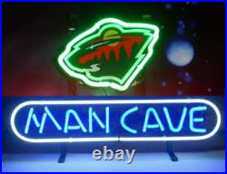17x14 Minnesota Hockey Man Cave Vintage Style Blue Neon Sign Store Bar Custom