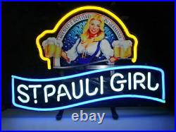 17x14 St Pauli Girl Vintage Neon Light Sign Decor Restaurant Bar Acrylic