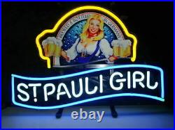 17x14 St Pauli Girl Vintage Neon Sign Decor Restaurant Bar Acrylic Printed