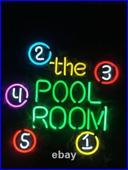 17x14 The POOL ROOM Beer Wall Store Gift Decor Vintage Style Neon Sign