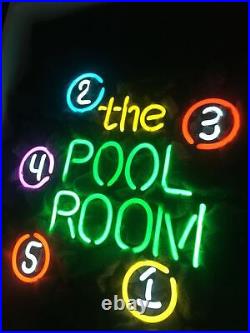 17x14 The POOL ROOM Beer Wall Store Gift Decor Vintage Style Neon Sign