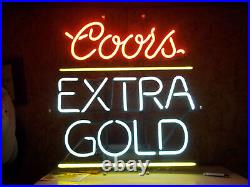 17x17 Extra Gold Vintage Style Neon Sign Light Glass Cave Bar Decor