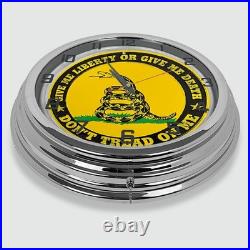 18 Give Me Liberty Or Give Me Death Metal Sign Designed White Neon Clock