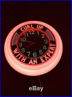 18 Inch Vintage Neon Clock Bar/Game-room Sign