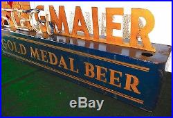 1930's Stegmaier Beer RARE Steel Vintage Glass Neon Tavern Sign