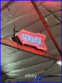 1930's Vintage Neon Double sided Service Sign