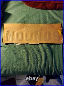 1930's Vintage TIN Embossed Mounds Candy Bar SIGN, see my porcelain neon signs