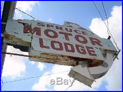 1930s ART DECO ORIGINAL VINTAGE ANTIQUE ADVERTISING DOUBLE SIDED HOTEL NEON SIGN