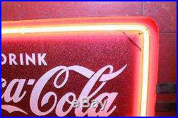 1940-50s Vintage Coca Cola Soda Advertising Neon Counter Display Sign