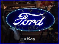 1940's Ford Porcelain Dealership Neon Sign Original, Vintage, Authentic