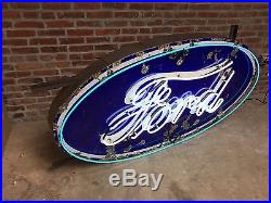 1940's Ford Porcelain Dealership Neon Sign Original, Vintage, Authentic