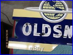 1940s Vintage OLDSMOBILE Dealership Neon Advertising Porcelain Sign WALKER