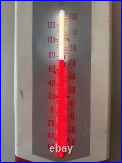 1950s Original Vintage Royal Crown Cola Thermometer Retrofit With NEON 1950s Original Vintage Royal Crown Cola Thermometer Retrofit With NEON