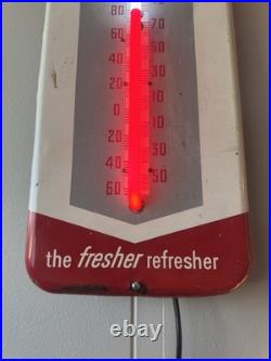 1950s Original Vintage Royal Crown Cola Thermometer Retrofit With NEON 1950s Original Vintage Royal Crown Cola Thermometer Retrofit With NEON