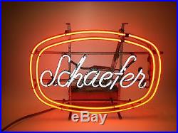 1970's SCHAEFER BEER NEON SIGN Vintage Early Model Baltimore MD Estate Find