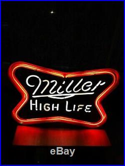 1970s Vintage Miller High Life Neon Sign works great