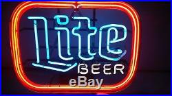 1977 Vintage Miller Lite Beer Neon Light Sign Bar Advertisement