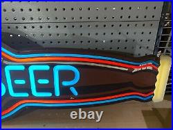 1982 Lone Star Beer Bottle Sign Light Neon Appearance Vintage 46 Inches Long