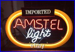 1991 Amstel Light Neon Beer Sign Bar Man Cave. AWESOME FIND WONT LAST