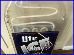 1995 Vintage Miller Lite Ice Beer Bottle Sign Neon Sign 41 Tall Works Free Ship