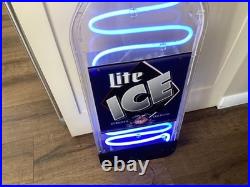 1995 Vintage Miller Lite Ice Beer Bottle Sign Neon Sign 41 Tall Works Free Ship