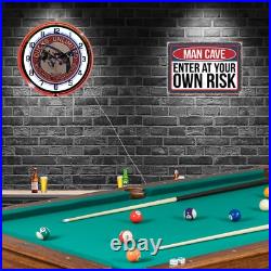 19 Ducks Unlimited Est. 1937 Sign Double Neon Clock Garage Decor (Orange)