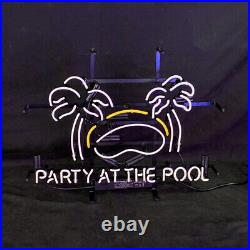 19 Party At The Pool Custom Pub Artwork Vintage Boutique Neon Sign Light Decor