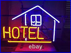 19x15 Hotel Neon Sign Light Bistro Store Window Decor Custom Vintage Style
