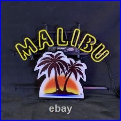 19x15 Malibu Palm Tree Store Vintage Neon Light Sign Custom Window Display