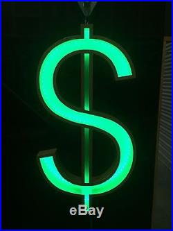 1 off Unique exclusive Illuminated Dollar neon sign vintage effect NYC life size