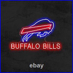 20x12.6 Buffalo Bills Flex LED Neon Sign Light Party Gift Vintage Club Décor