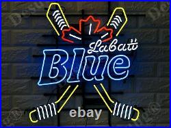 24 Labatt Blue Hockey Neon Light Sign Vintage Style Club Glass Artwork