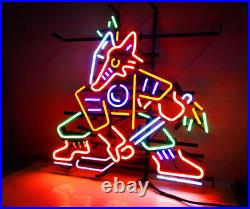 24x20 Fox Hockey Artwork Hand-bent Bar Decor Neon Sign Vintage Style