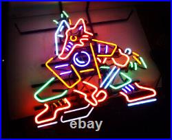 24x20 Fox Hockey Artwork Hand-bent Bar Decor Neon Sign Vintage Style