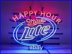 24x20 Happy Hour Beer Neon Sign Light Vintage Style Bar Shop Window 24x20 Happy Hour Beer Neon Sign Light Vintage Style Bar Shop Window