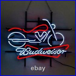 24x20 Motorcycle Custom Neon Light Sign Gift Vintage Style Garage Decor