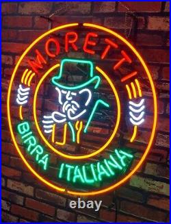 24x24 Birra Moretti Brewing Neon Sign Vintage Glass