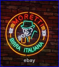 24x24 Birra Moretti Brewing Neon Sign Vintage Glass Free Expedited Shipping