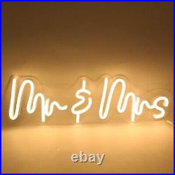 24x9.5 Mr & Mrs Flex LED Neon Sign Light Party Wedding Vintage Display Décor