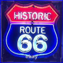 35 Historic Route 66 Neon Sign Vintage Americana Diner Garage Decor Real Glass